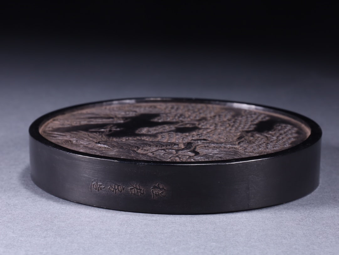 A Exquisite Landscape Pattern Round China ink - 6