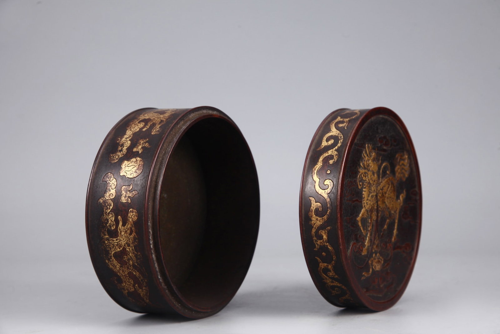 A Exquisite Gilt Bronze Dragon Pattern Box - 7
