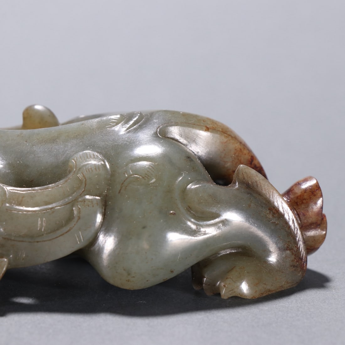 A Exquisite Gaogu Jade Auspicious Beast Ornament - 2
