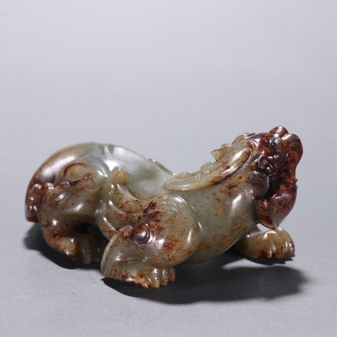 A Exquisite Gaogu Jade Auspicious Beast Ornament - 4