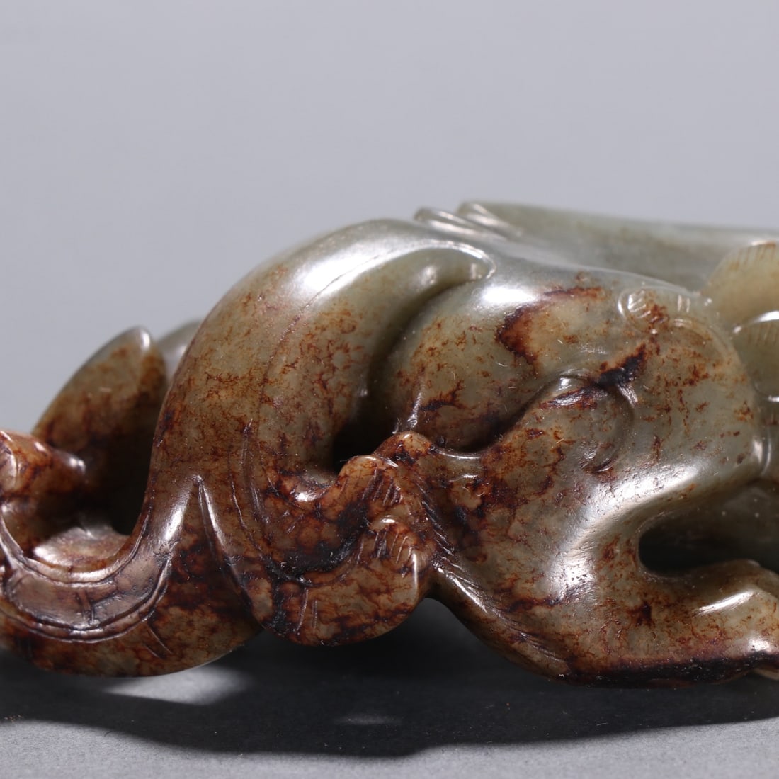 A Exquisite Gaogu Jade Auspicious Beast Ornament - 6