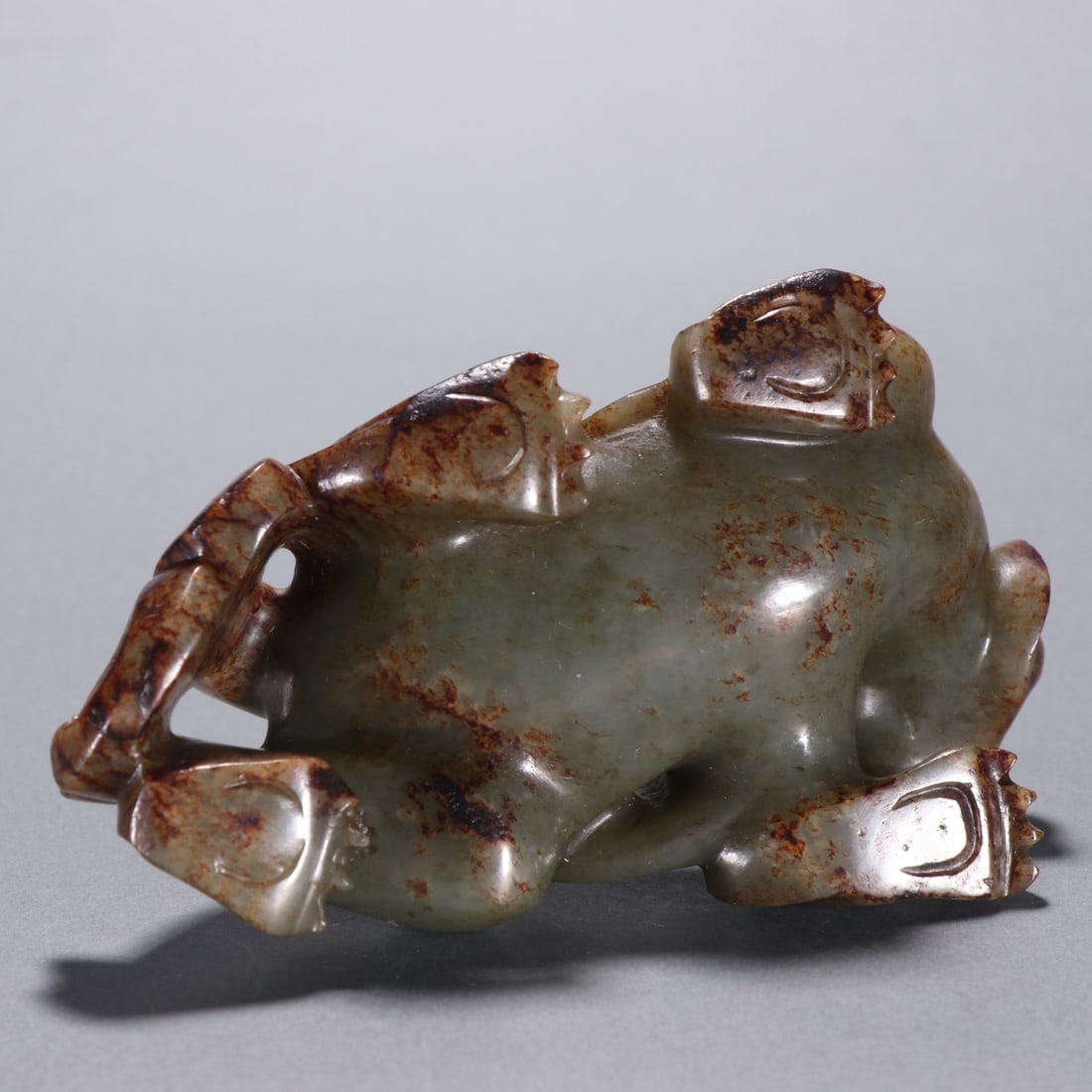 A Exquisite Gaogu Jade Auspicious Beast Ornament - 9