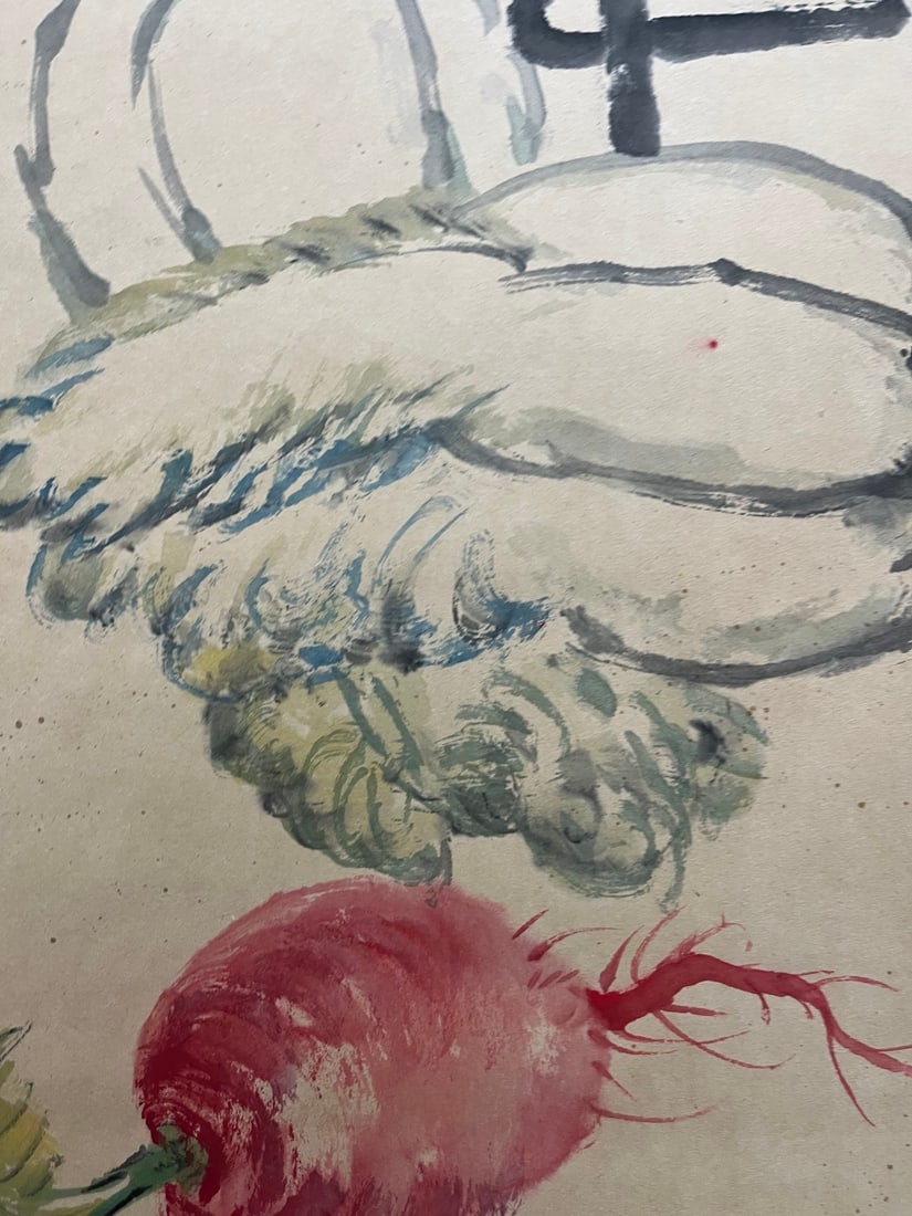 A Chinese Vertical Scroll Ink Painting of Flower on Paper - 8