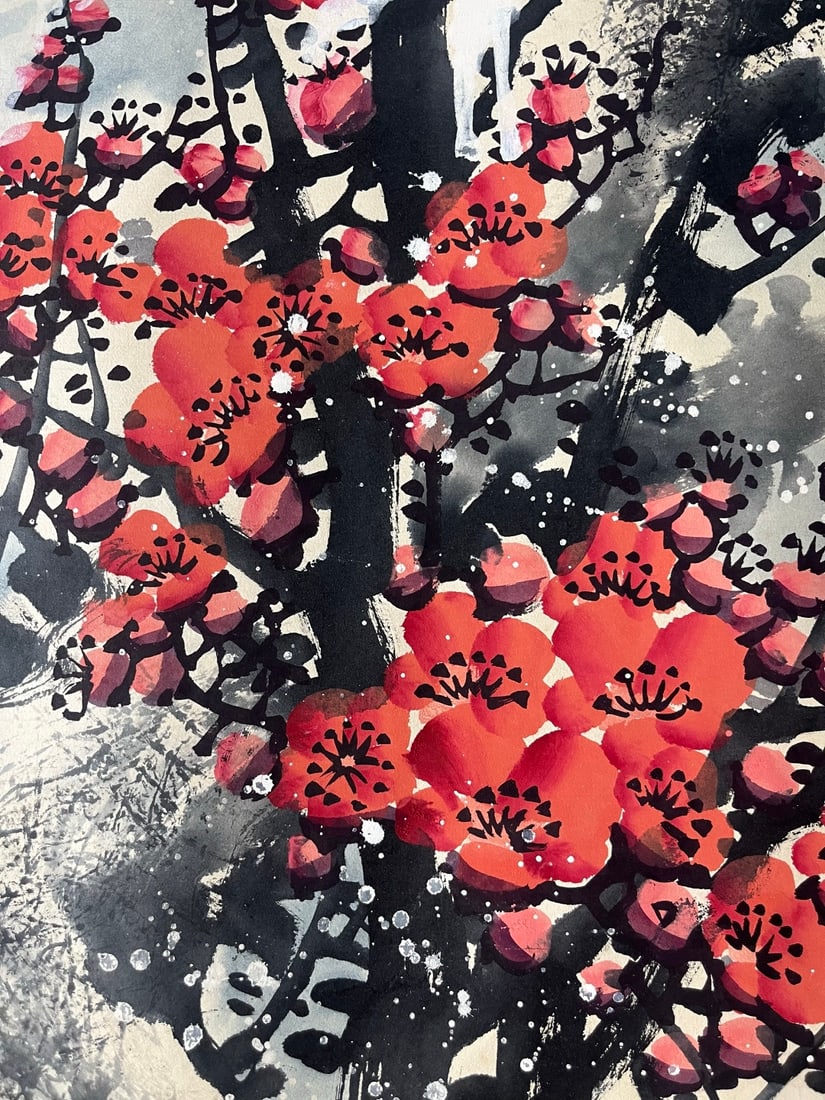 A Chinese Ink Painting of Flower on Paper - 6