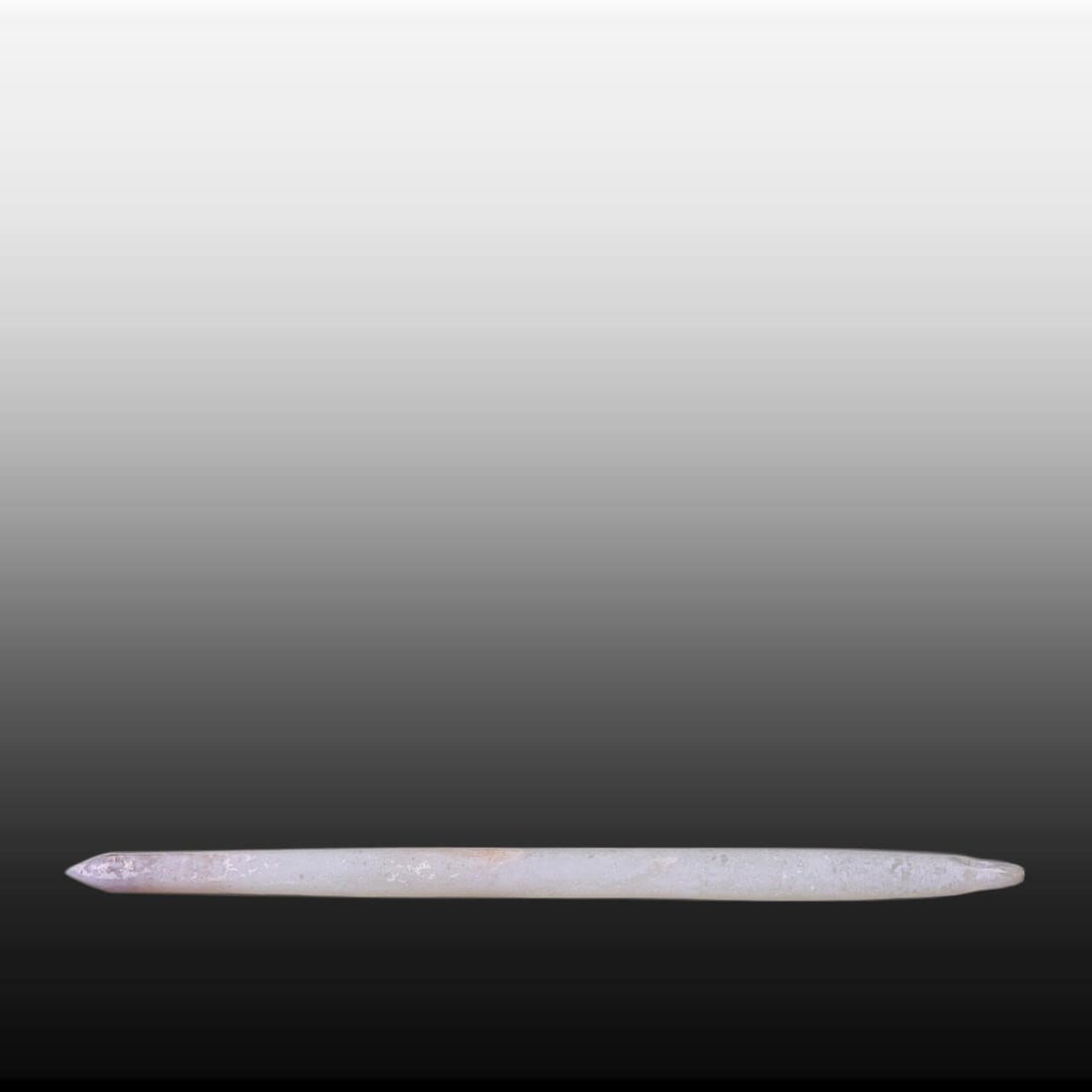 A Exquisite Gaogu Jade Handheld Carving: A Exquisite Gaogu Jade Handheld Carving,Ancient Time, China,Size:0.2inx0.2inx2.5in,Weight:2g 高古玉手把件,远古时期