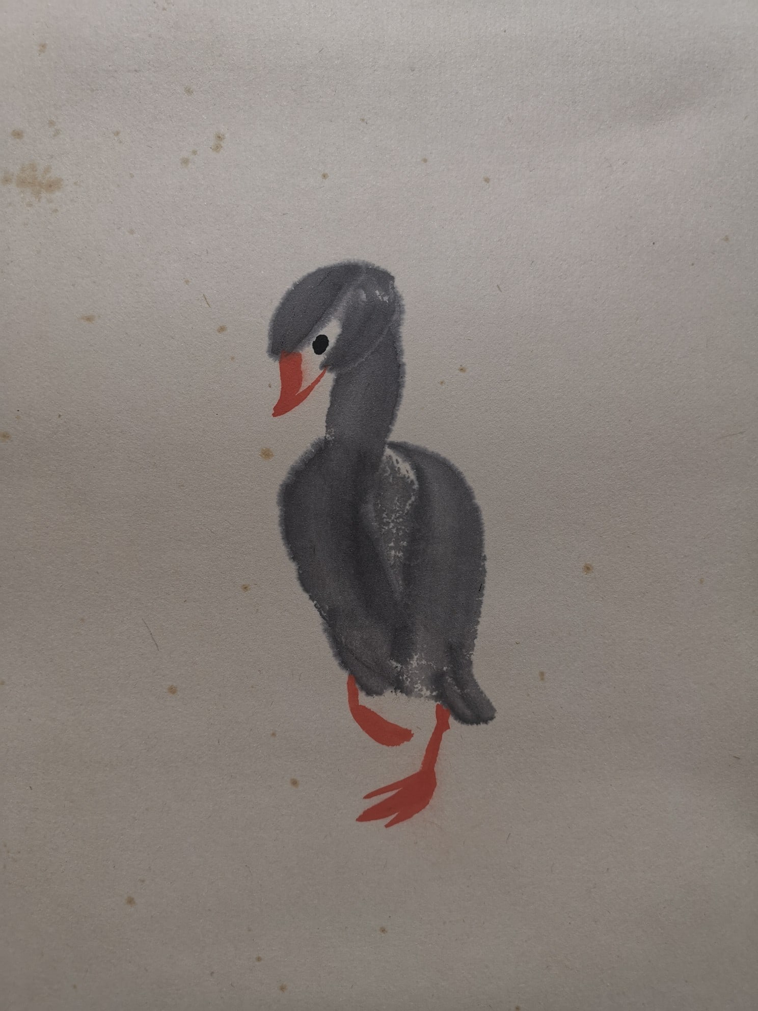 A Chinese Vertical Scroll Ink Painting of Flower and Bird on Paper - 7