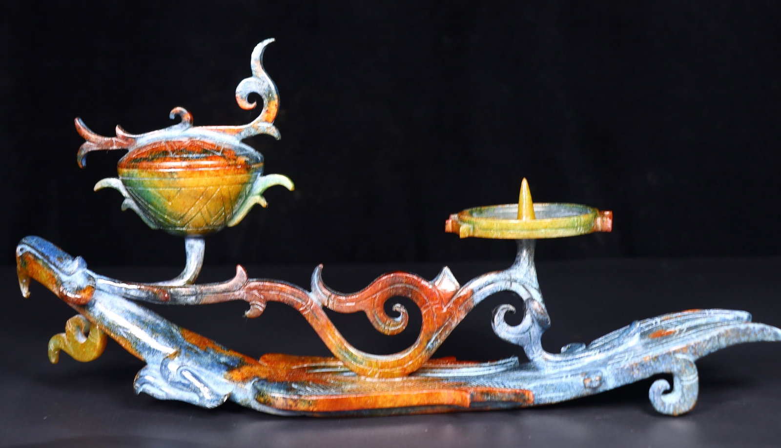 A Exquisite Hotan Jade Candlestick - 6