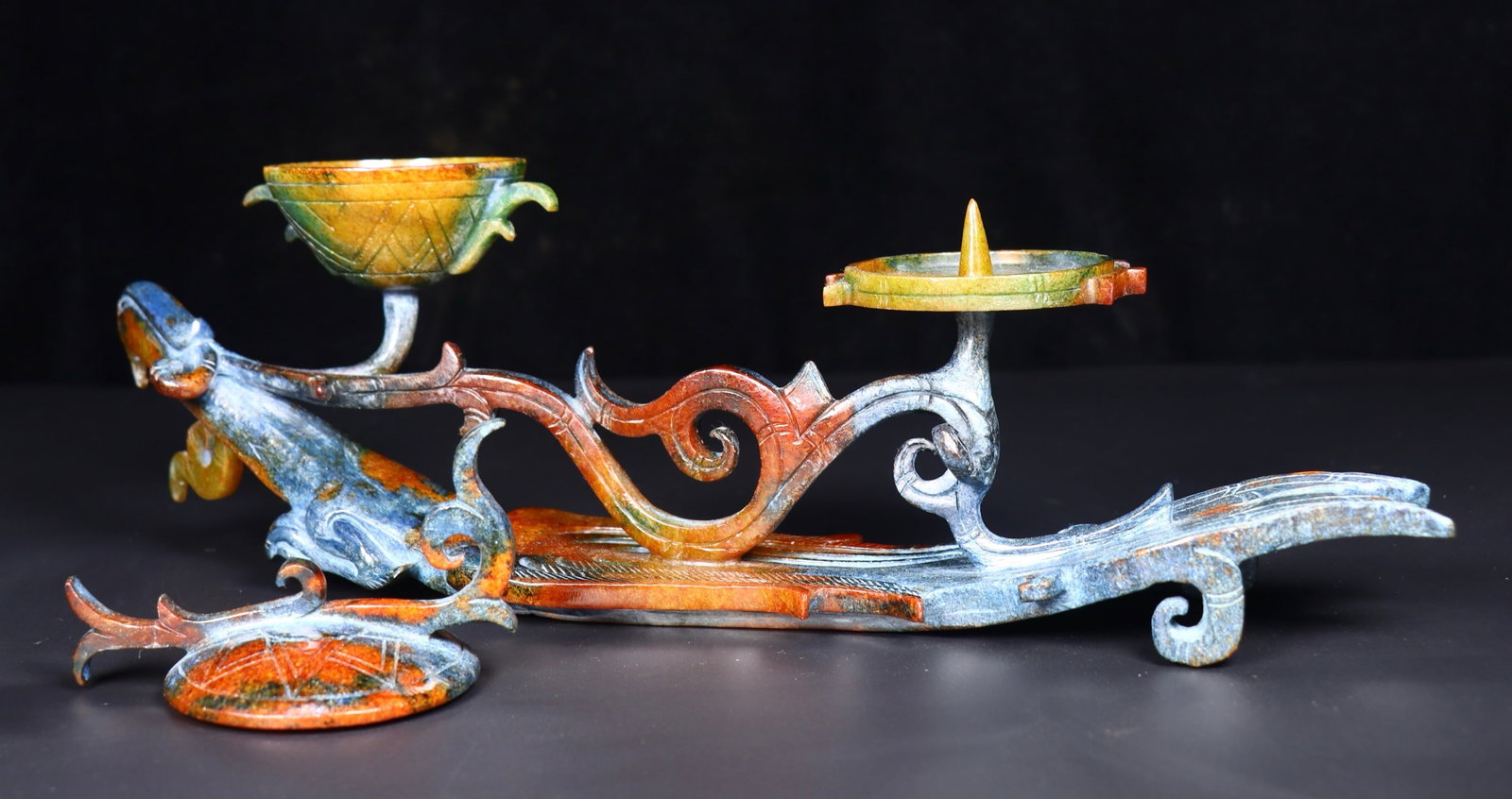 A Exquisite Hotan Jade Candlestick - 8