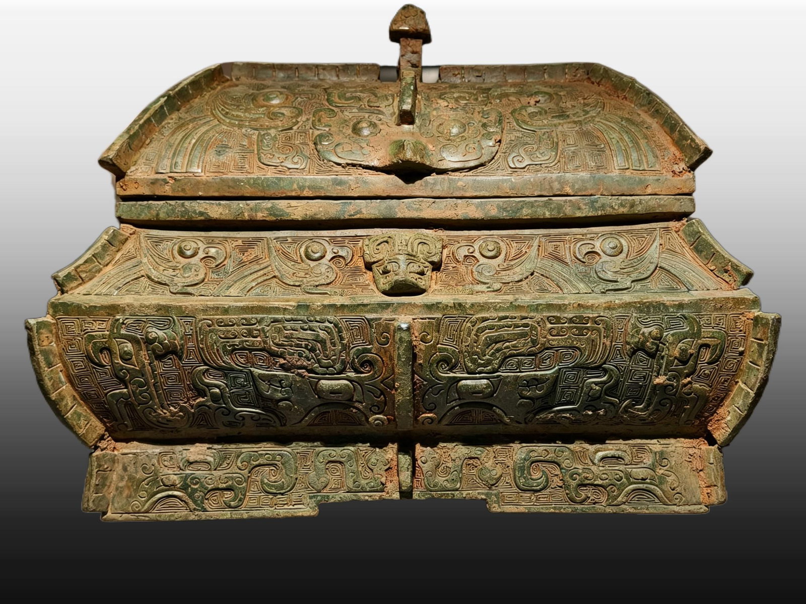 A Exquisite Bronze Phoenix Pattern Jar - 2