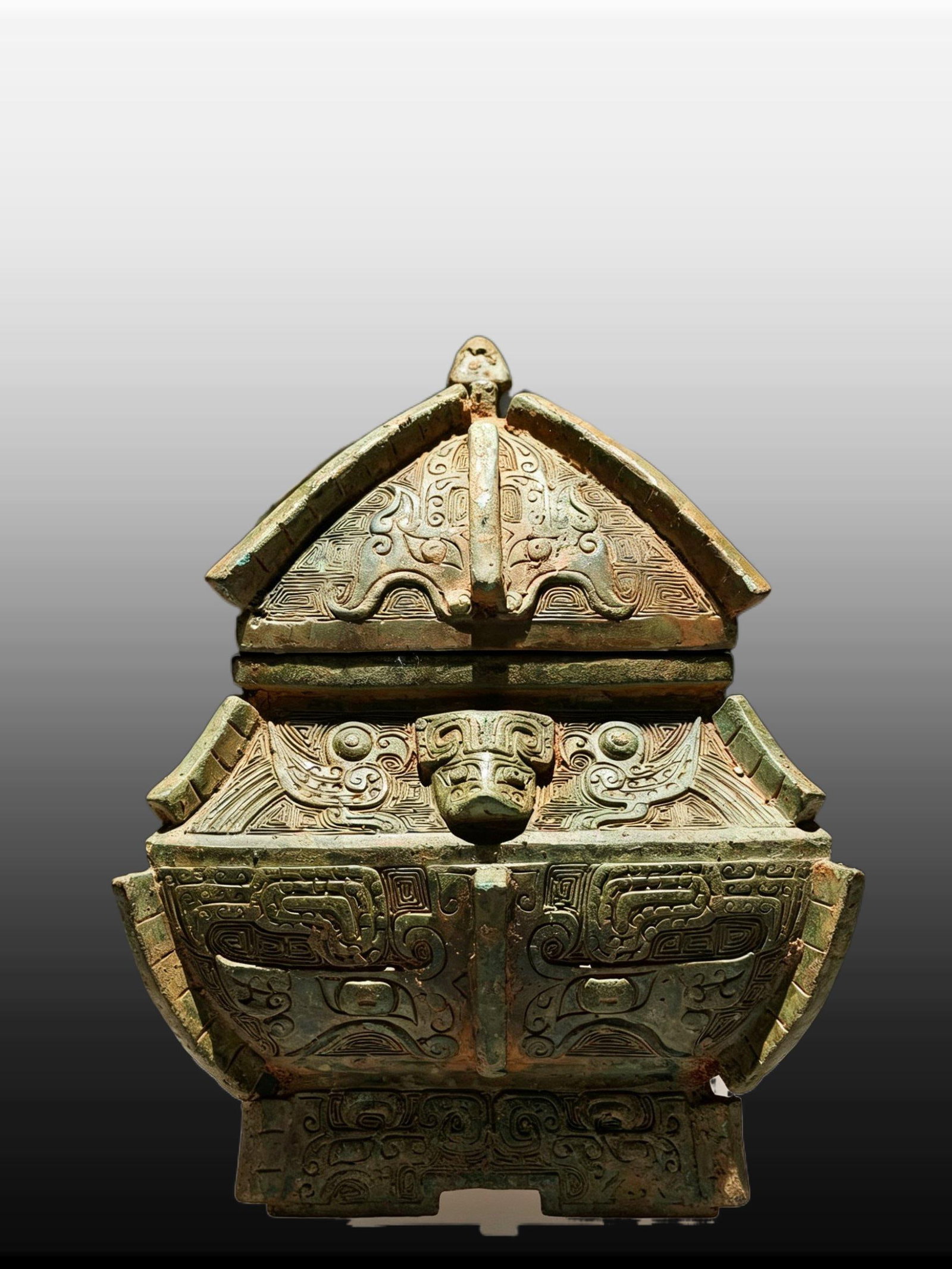 A Exquisite Bronze Phoenix Pattern Jar - 3