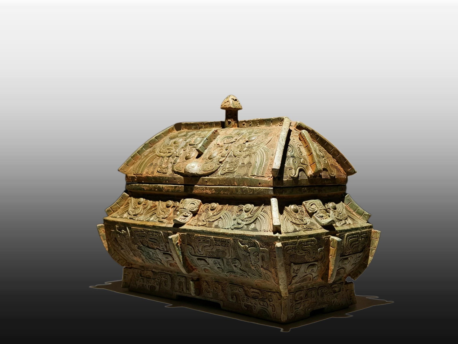 A Exquisite Bronze Phoenix Pattern Jar - 4