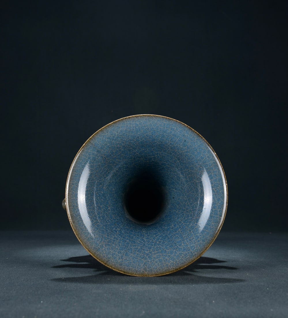 A Exquisite Jun yao Blue Glazed Dragon-Ears Vase - 8