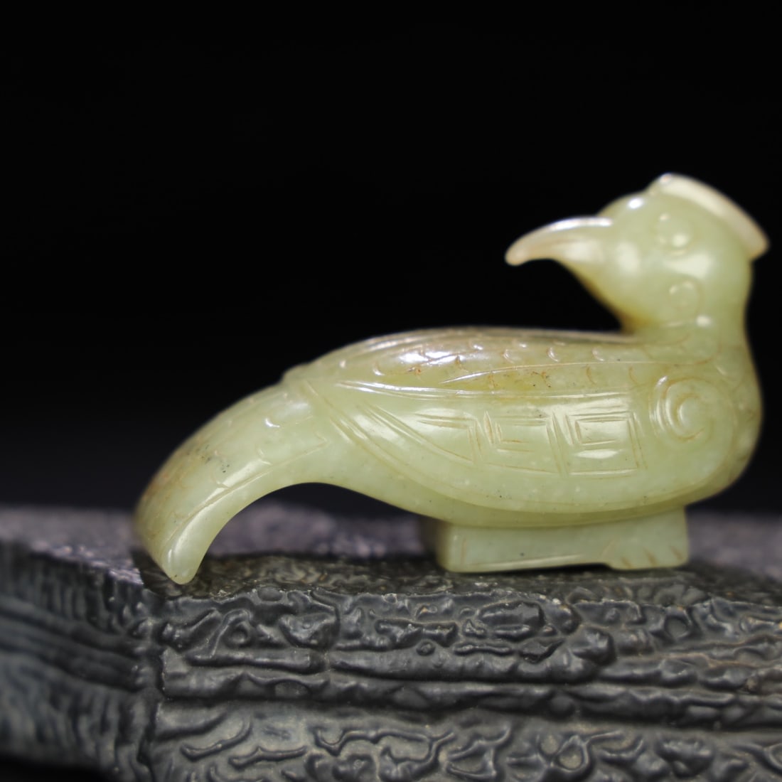 A Exquisite Hotan Jade Bird Ornament - 3