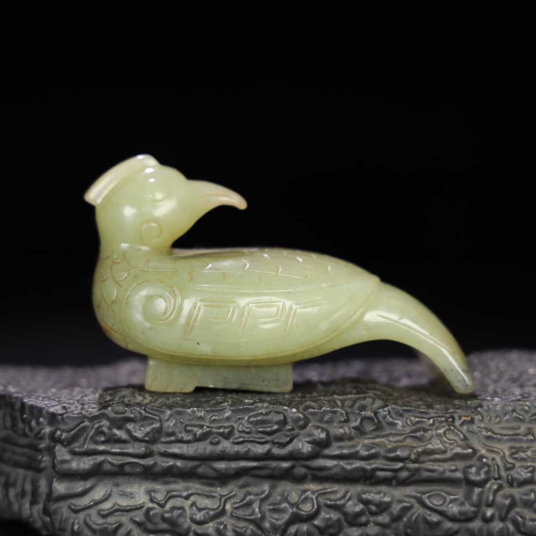 A Exquisite Hotan Jade Bird Ornament - 4