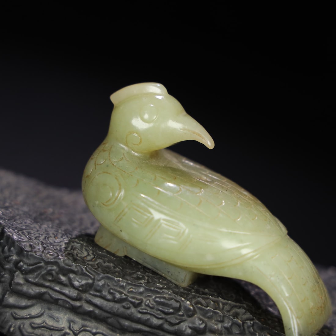 A Exquisite Hotan Jade Bird Ornament - 5