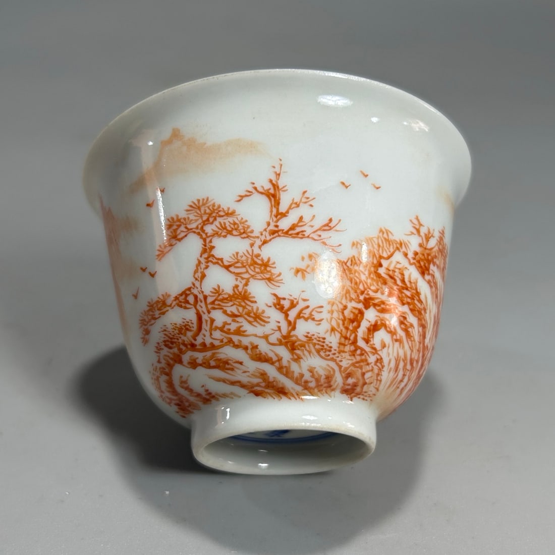A Exquisite Iron-Red Landscape Pattern Cup - 2