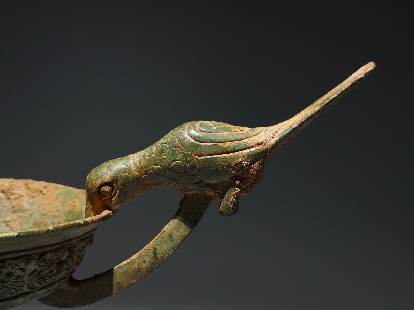 A Exquisite Bronze Bird-handle Candlestick - 2