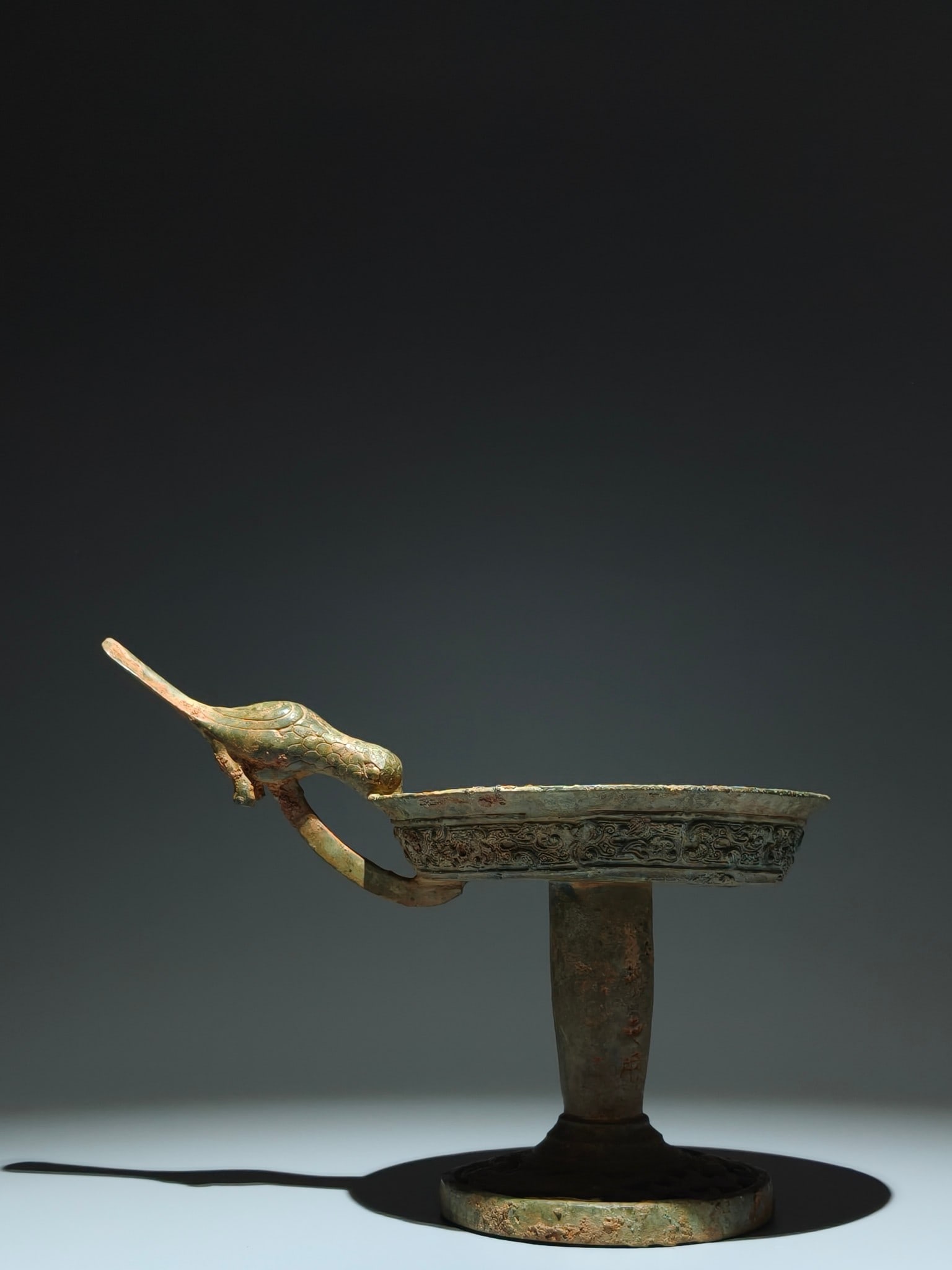 A Exquisite Bronze Bird-handle Candlestick - 3