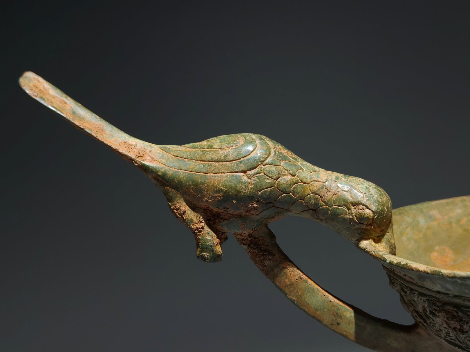 A Exquisite Bronze Bird-handle Candlestick - 4
