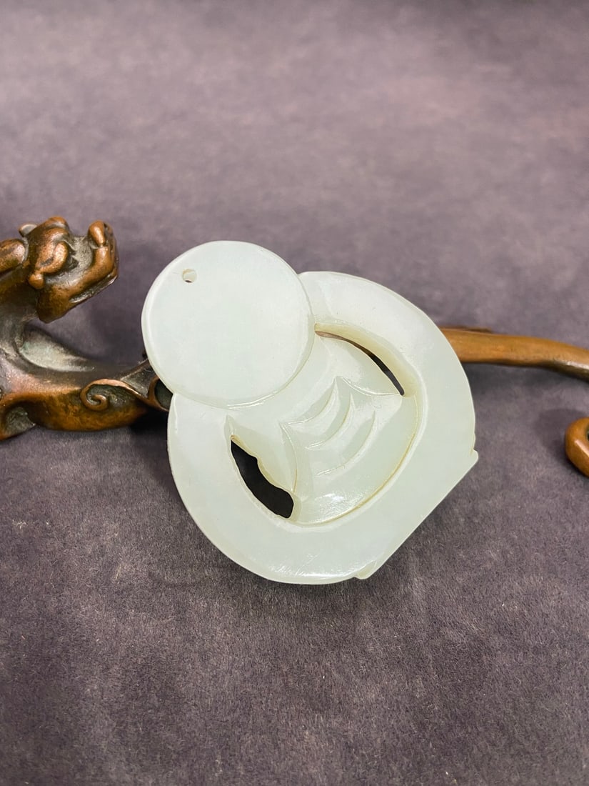 A Exquisite Hotan Jade Buddha Pendant - 5