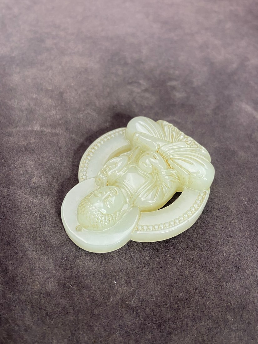 A Exquisite Hotan Jade Buddha Pendant - 7