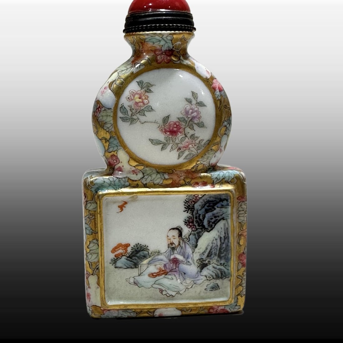 A Exquisite Enamel Figures Pattern Snuff Bottle - 10