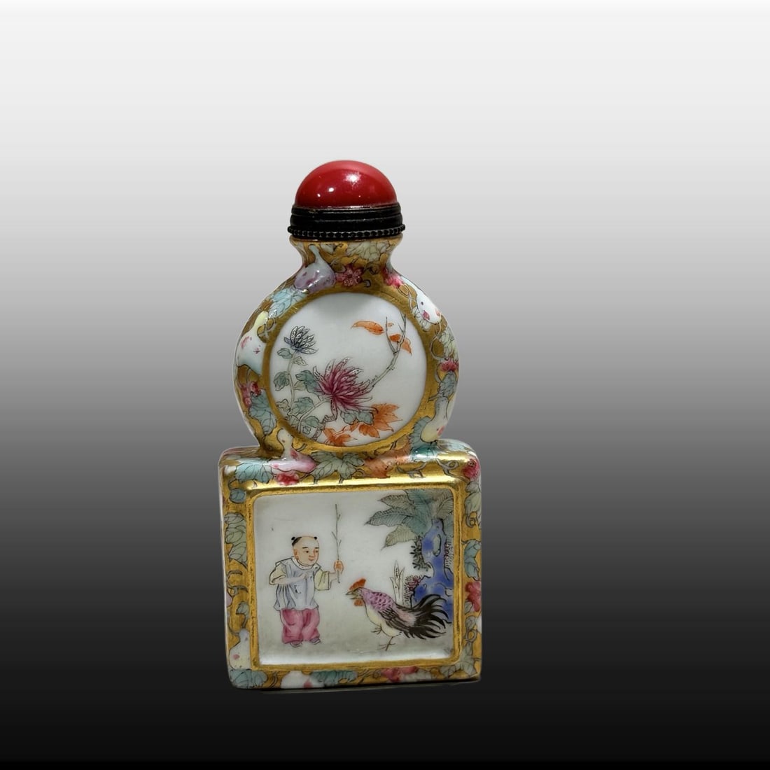 A Exquisite Enamel Figures Pattern Snuff Bottle - 3