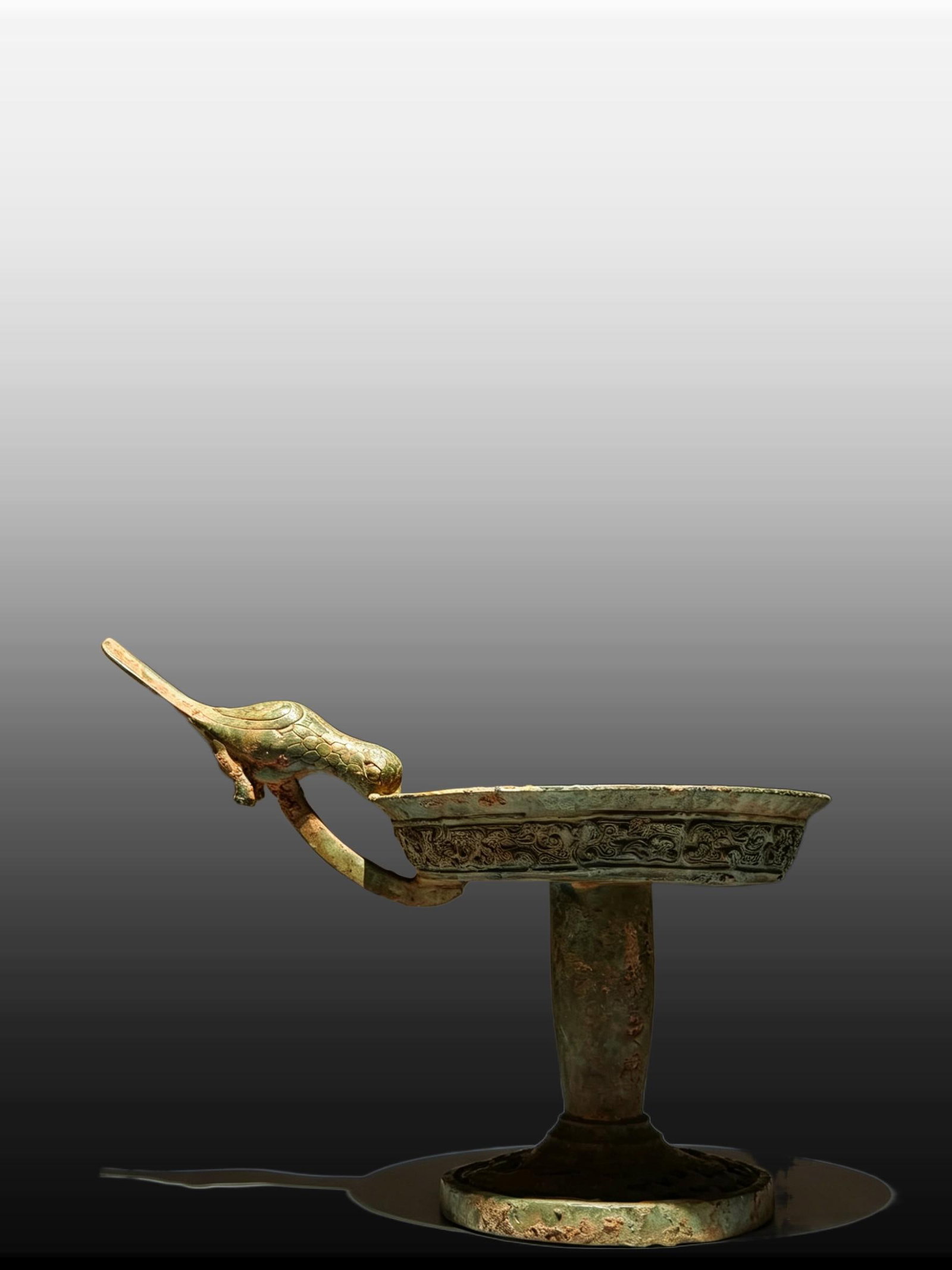 A Exquisite Bronze Bird-handle Candlestick - 3