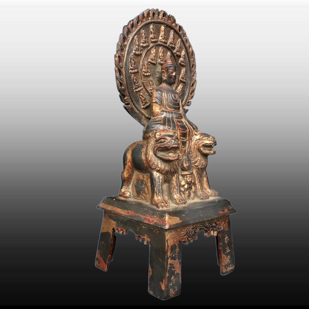 A Exquisite Bronze Buddha Statue Ornament - 4