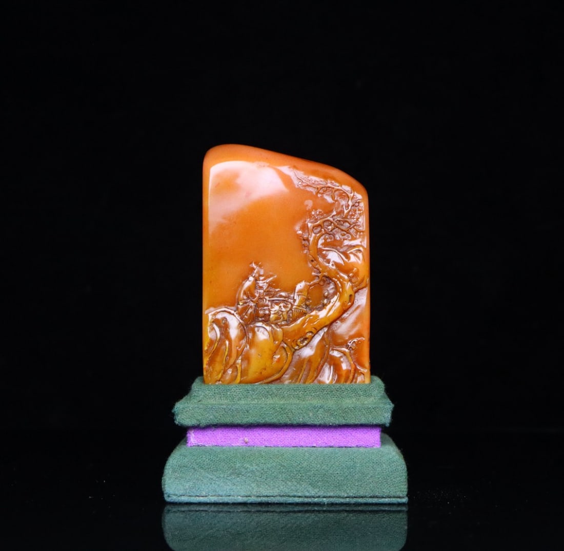 A Exquisite Shoushan Stone Figures Pattern Seal - 2