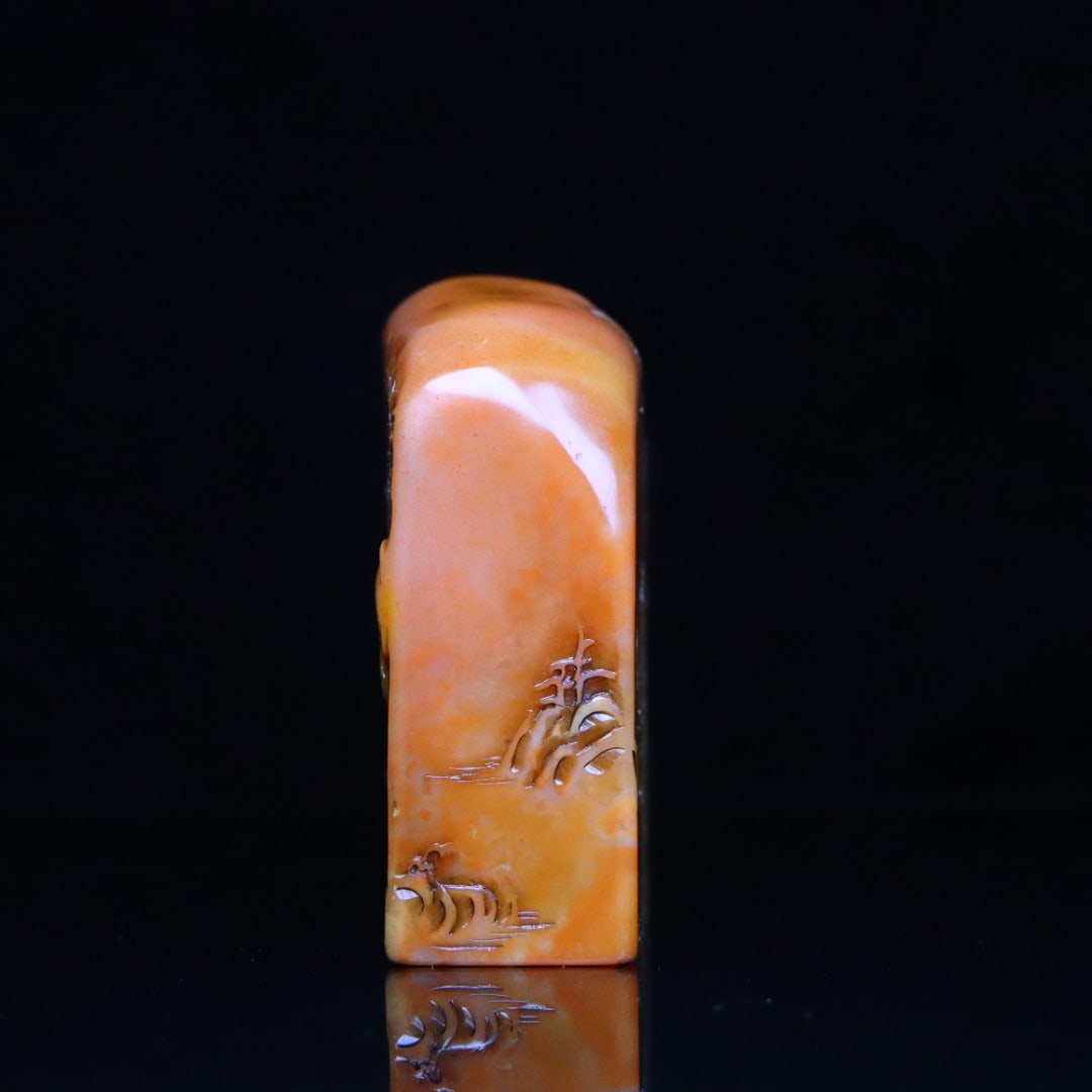 A Exquisite Shoushan Stone Figures Pattern Seal - 4