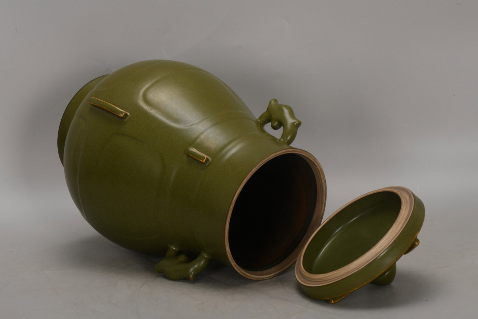 A Exquisite Teadust Glazed Double-Ears Jar - 3