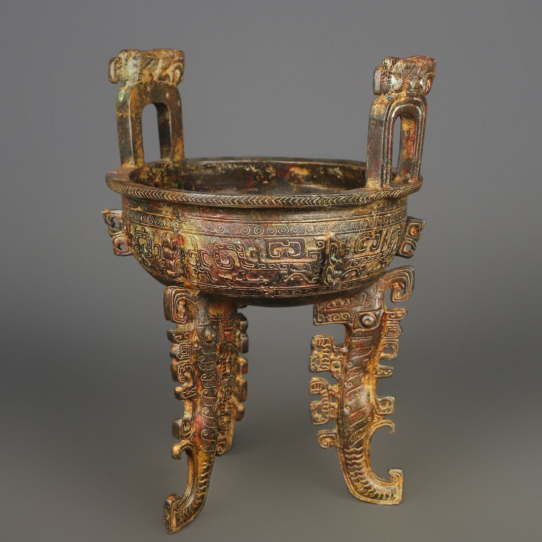 A Exquisite Bronze Tripod Censer - 8