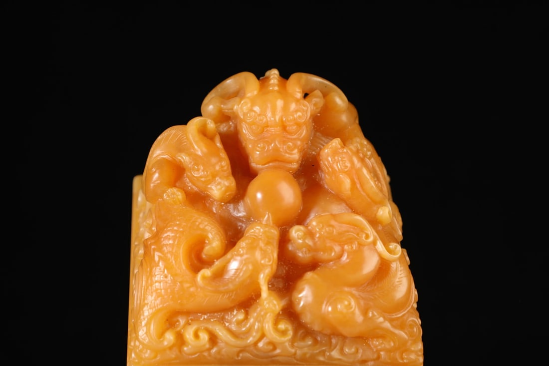 A Exquisite Shoushan Stone Dragon Pattern Seal - 3