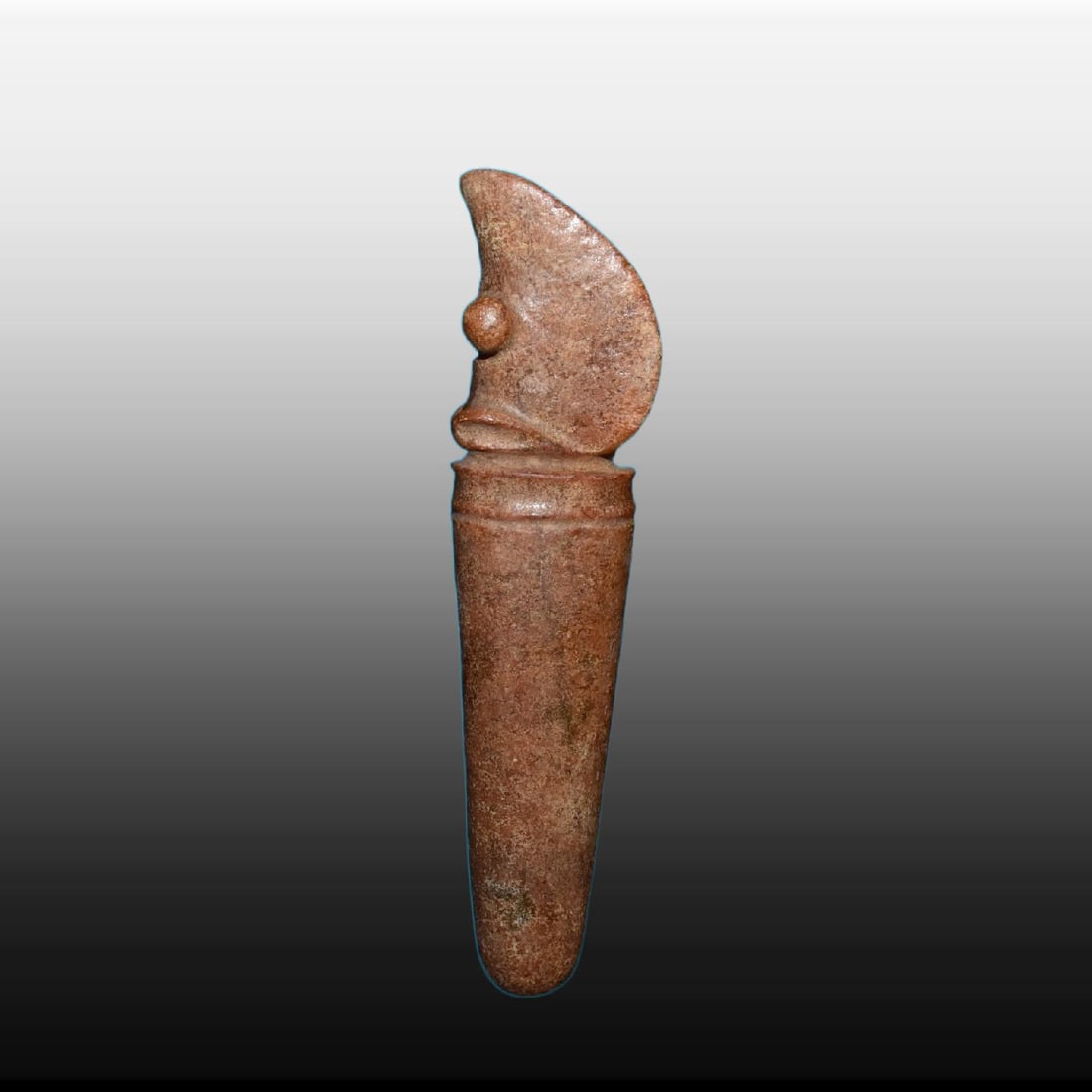 A Exquisite River Polished Jade Weapon: A Exquisite River Polished Jade Weapon,Ancient Time, China,Size:8.9inx2.4in,Weight:860g 河磨玉兵器,远古时期