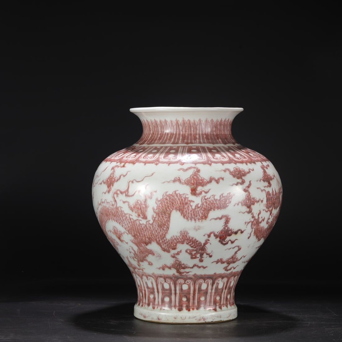 A Exquisite Underglaze-Red Dragon Pattern Vase - 7