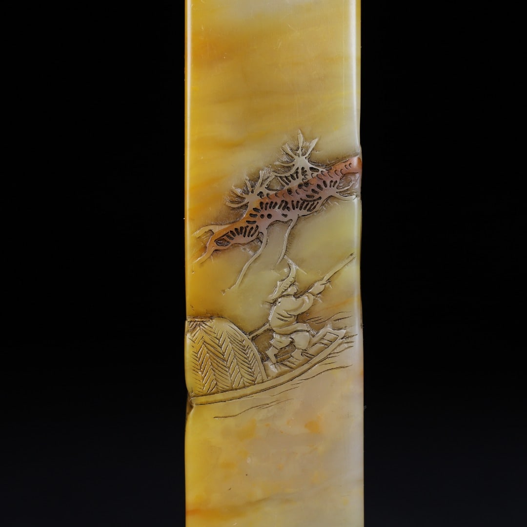 A Exquisite Shoushan Stone Figures Pattern Seal - 5