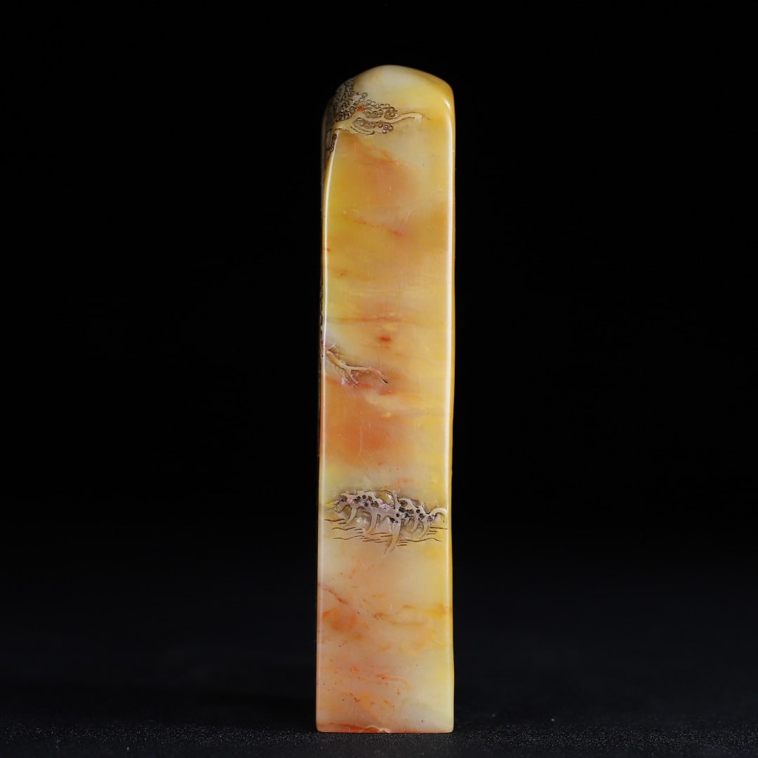 A Exquisite Shoushan Stone Figures Pattern Seal - 9