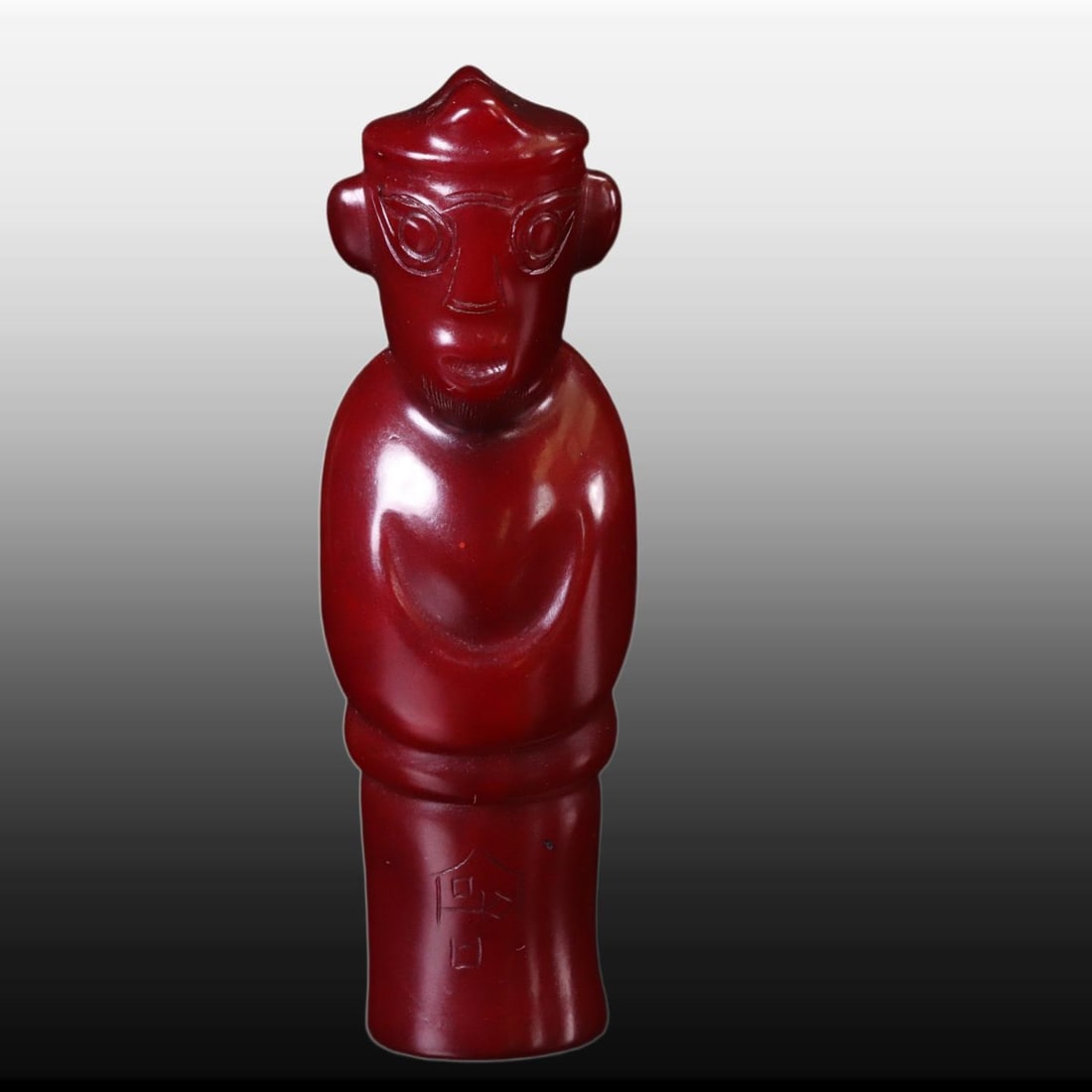 A Exquisite Gaogu Jade Figures Handheld Carving: A Exquisite Gaogu Jade Figures Handheld Carving,Ancient Time, China,Size:1inx0.8inx3.3in,Weight:59g 高古玉人手把件,远古时期