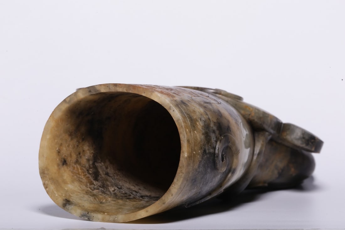 A Exquisite Gaogu Jade Dragon Pattern Goblet - 9
