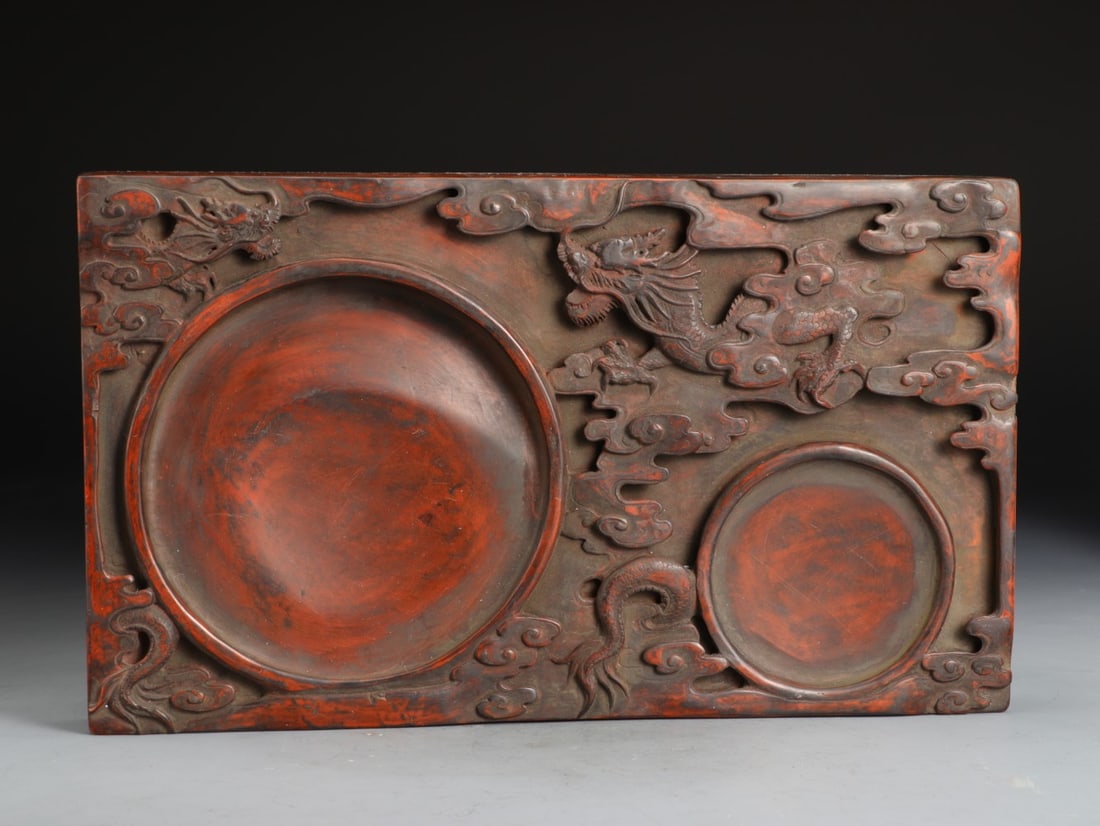 A Exquisite Dragon Pattern Inkstone - 2