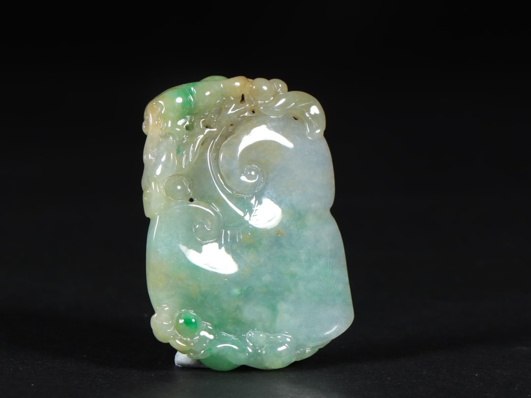An Exquisite Jadeite Monkey Pattern Brand - 8