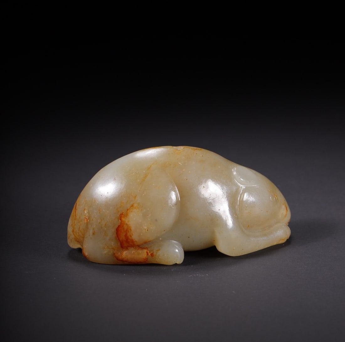 An Exquisite White Jade Mouse - 3