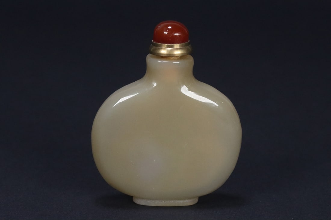 An Exquisite Agate Frog Pattern Snuff Bottle - 2