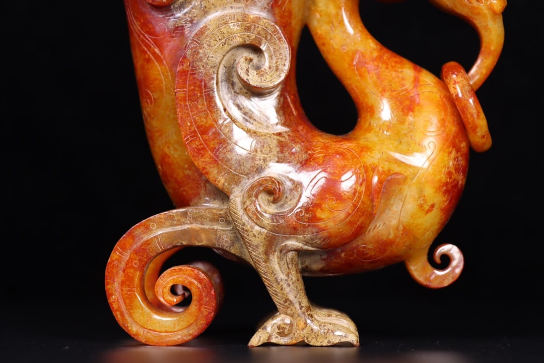 A Exquisite Hotan Jade Phoenix Pattern Cup - 7