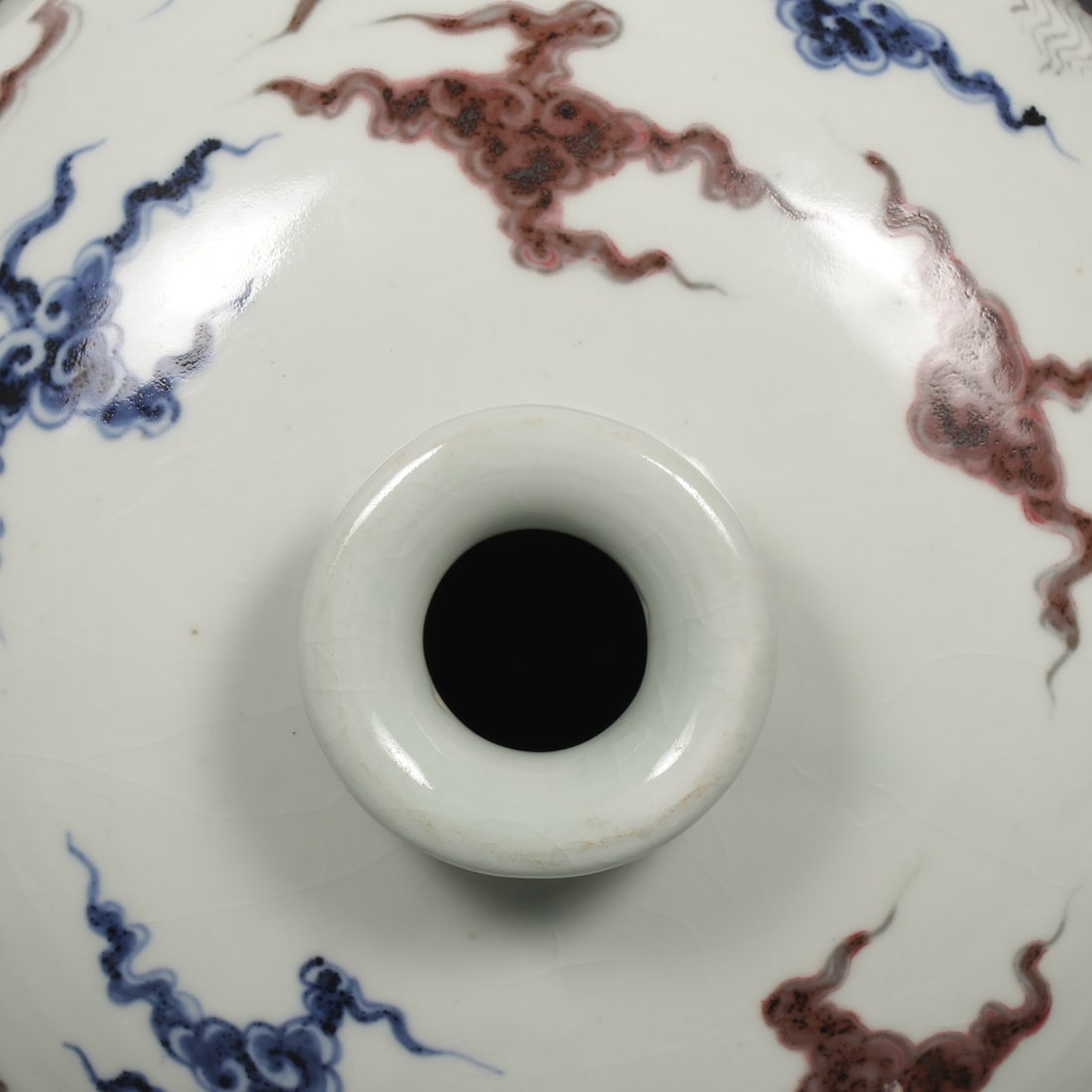 A Exquisite Blue and White Underglaze-Red Dragon Pattern Vase - 7