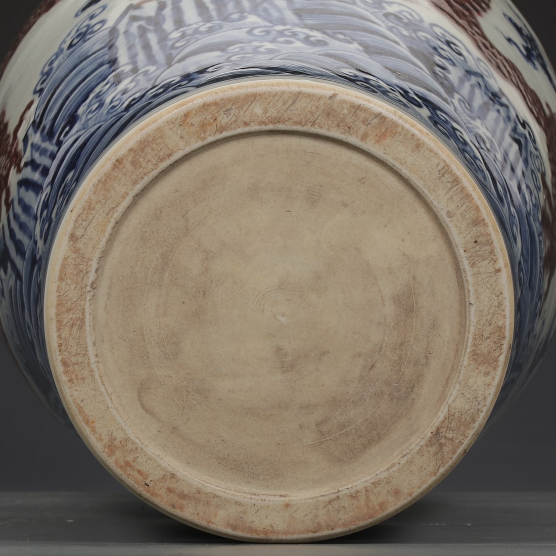 A Exquisite Blue and White Underglaze-Red Dragon Pattern Vase - 8