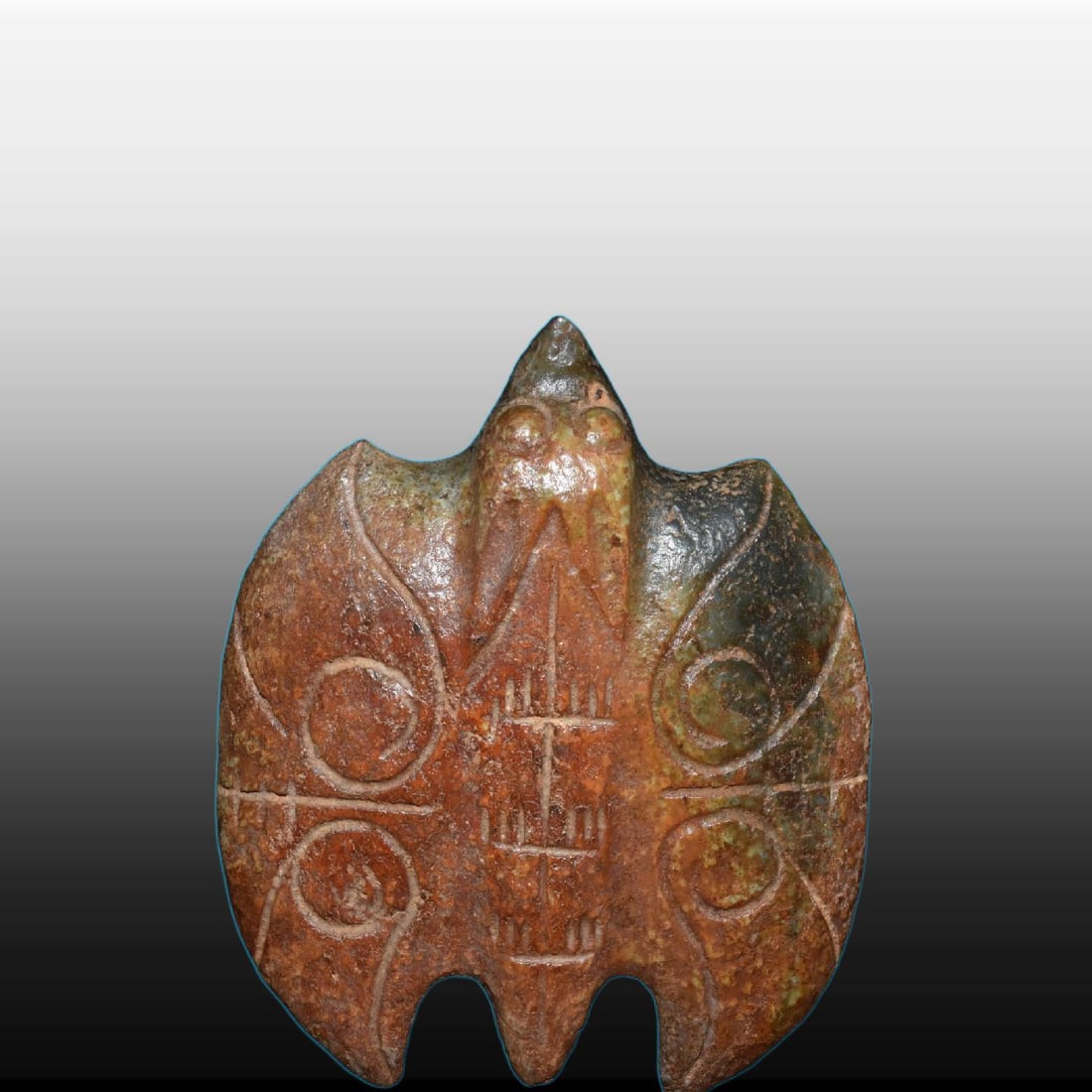 A Exquisite River Polished Jade Bird Ornament: A Exquisite River Polished Jade Bird Ornament,Ancient Time, China,Size:5.2inx6.2in,Weight:510g 河磨玉鸟摆件,远古时期