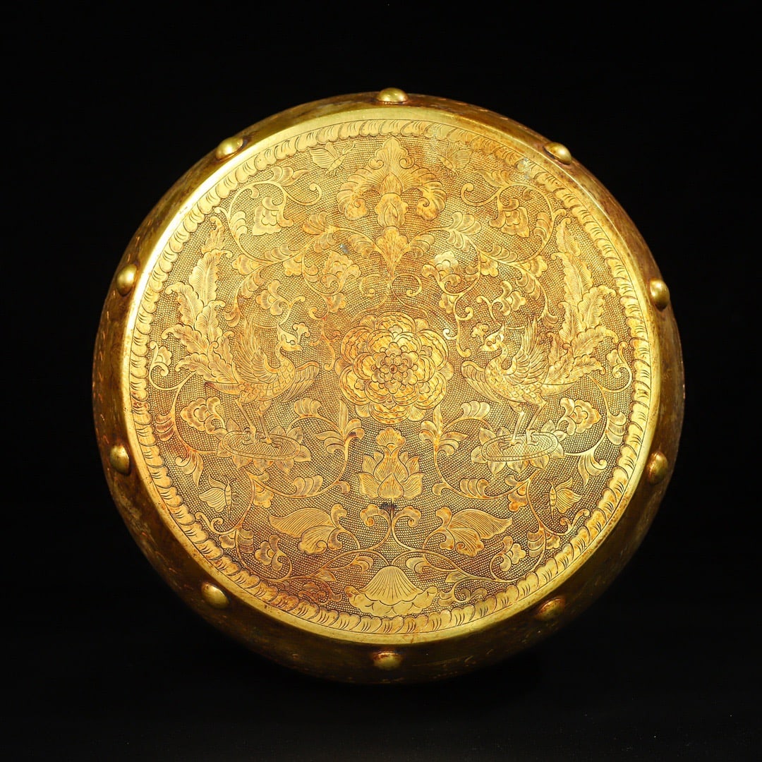 A Exquisite Gilt Bronze Auspicious Beast Drum - 8