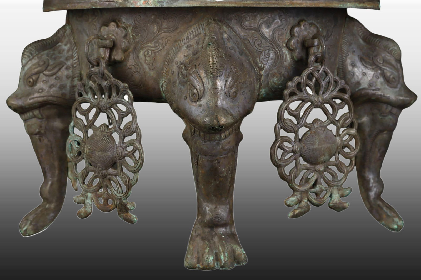 A Exquisite Black Silver Five-legs Censer - 5